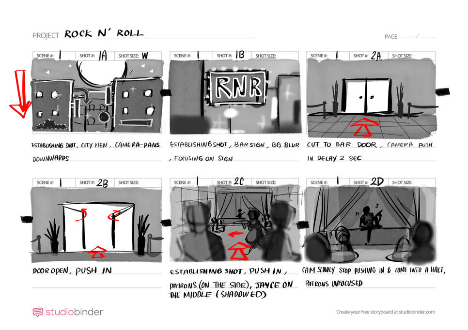 Rock N&#39; Rebel Storyboard (1)